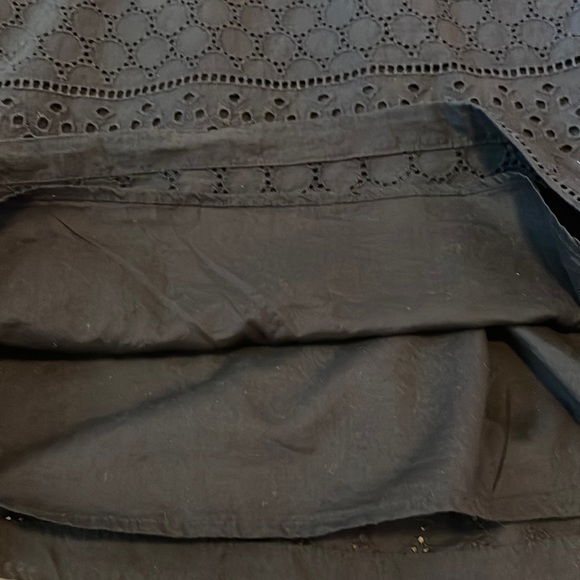 Banana Republic Navy Blue Cotton Eyelet Dress Sz. 14 fits like a 12 - Picture 9 of 13